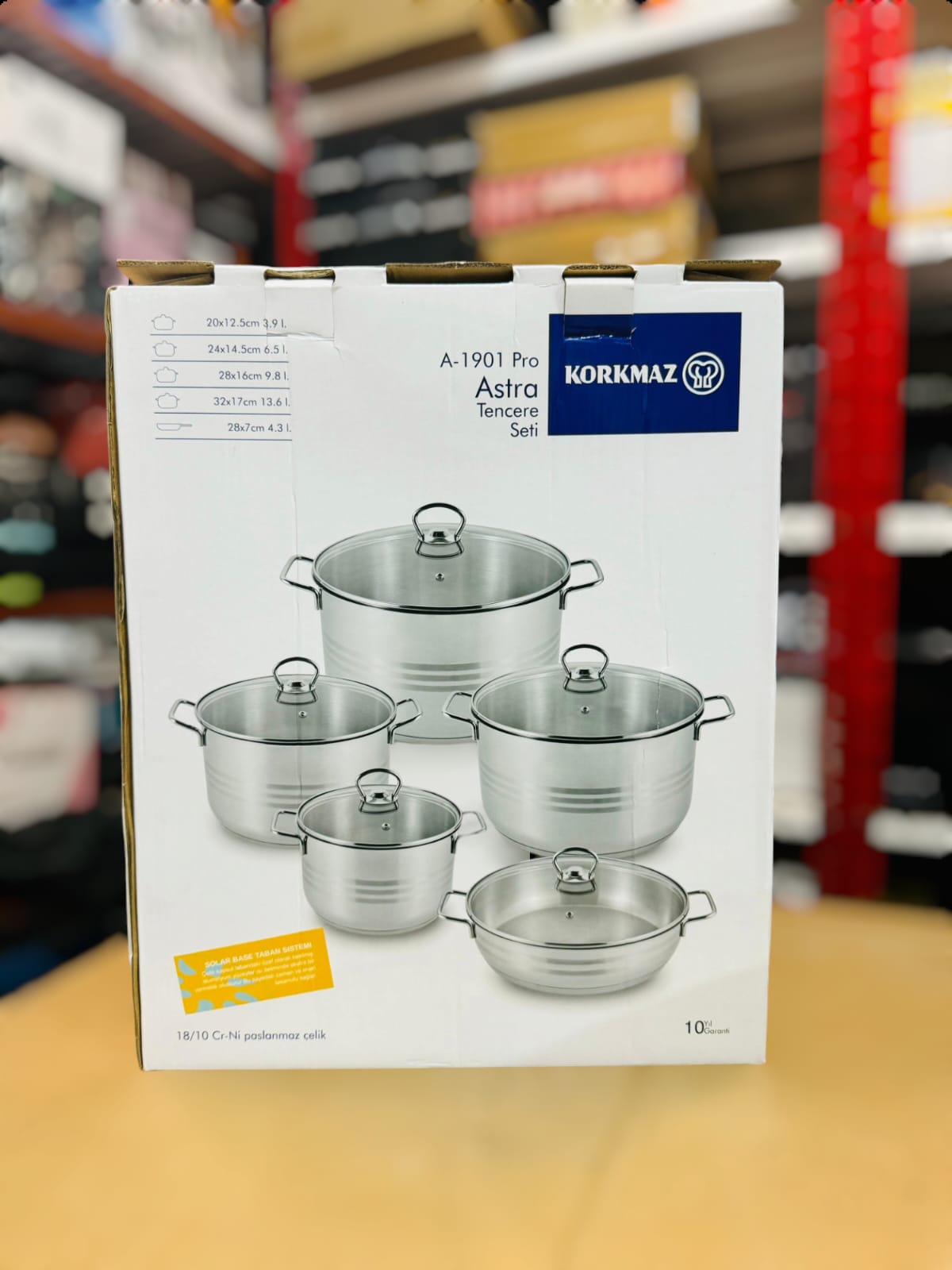 Korkmaz Turkey Astra A-1901 Cookware Set Cr-Ni