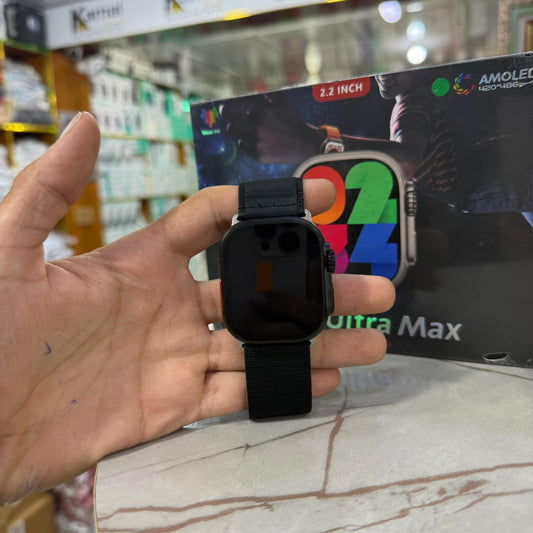 HW9 Ultra Max Smart Watch – 2.2" AMOLED Display, Bluetooth Calling, Wireless Charging, Fitness Tracker | Wearfit Pro App | Android & iOS Compatible