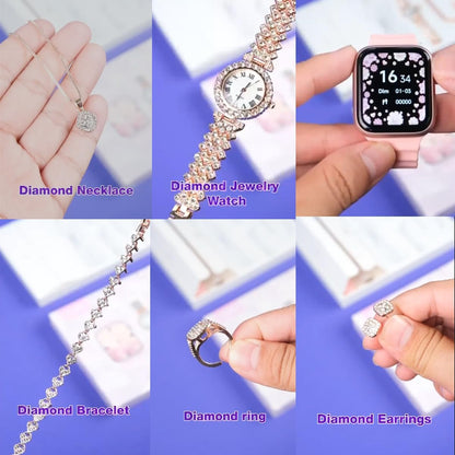 TC03 Ultra Mini Smart Watch 38mm HD with 2 Straps Analog Watch and Strap for Women, Pink