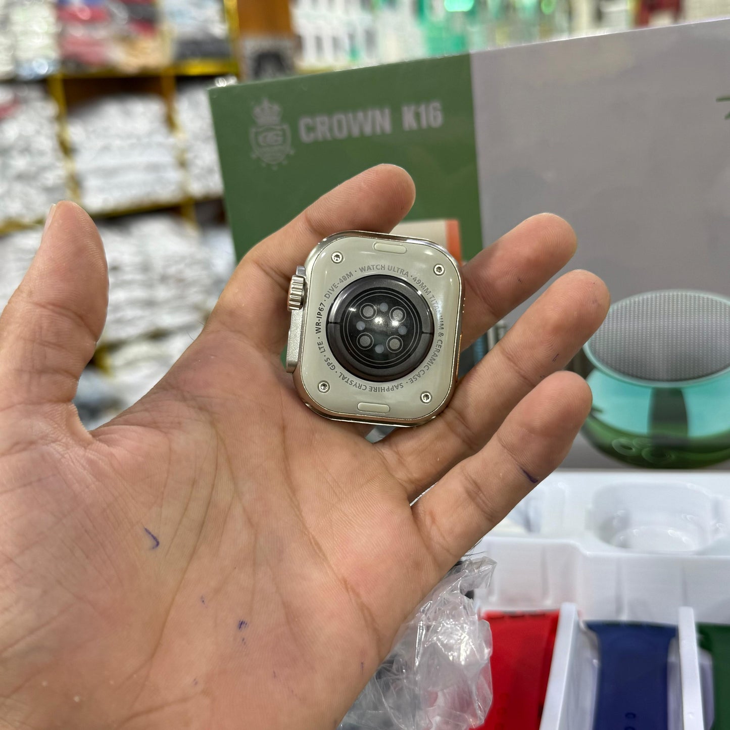 Crown K16 Ultra 2 Smart Watch 10-in-1 Gift Set with Mini Bluetooth Speaker – Compatible with Android & iOS