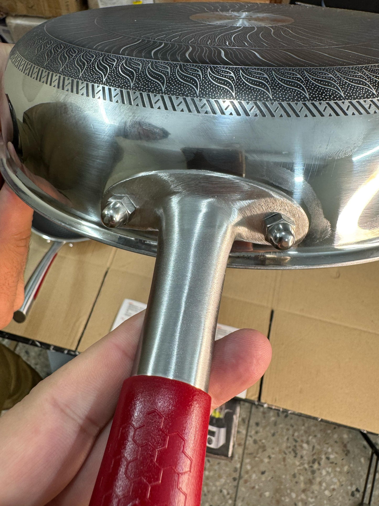 Germany handicraft FLAT fry pan 316 steel