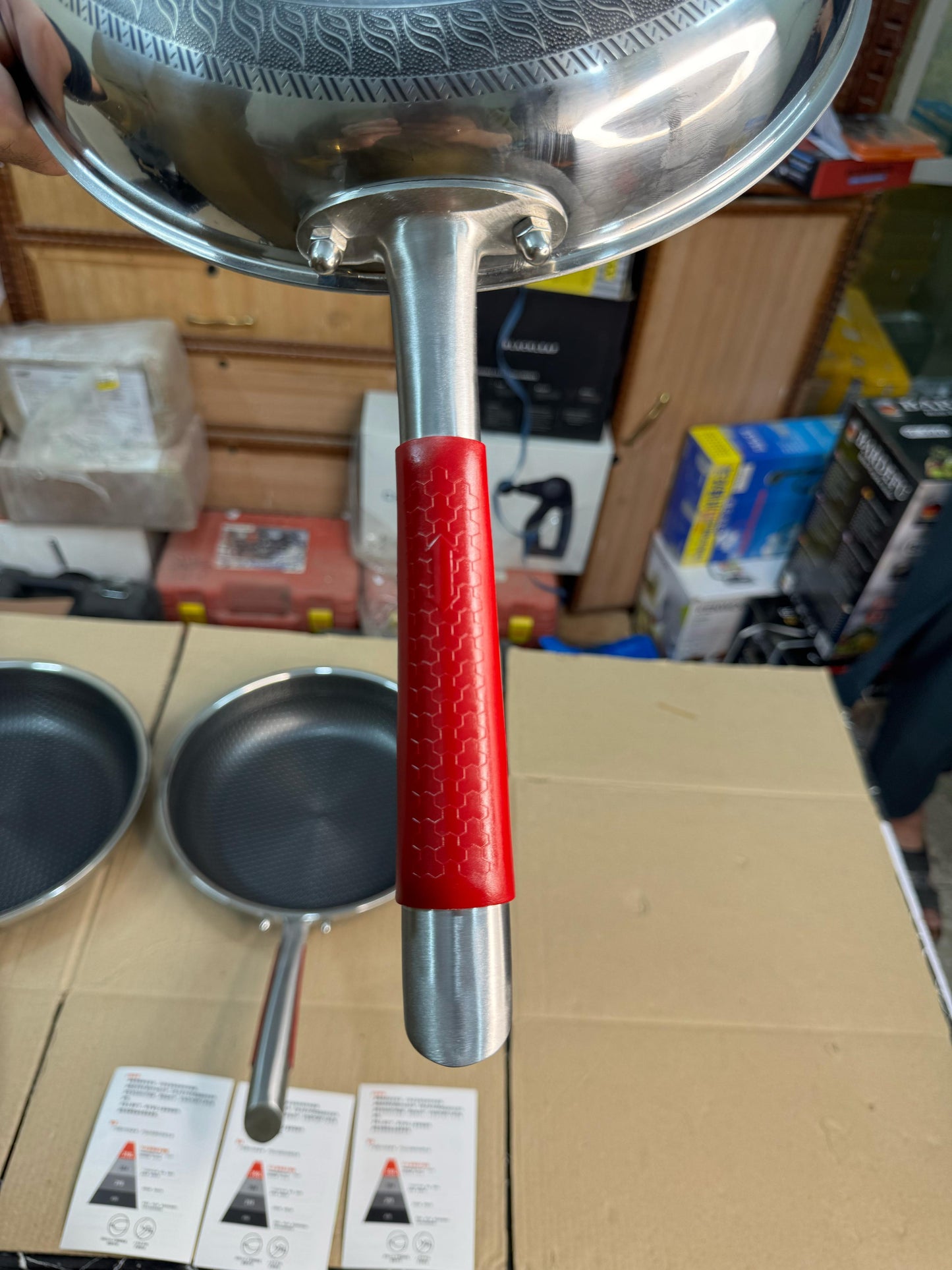 Germany handicraft FLAT fry pan 316 steel