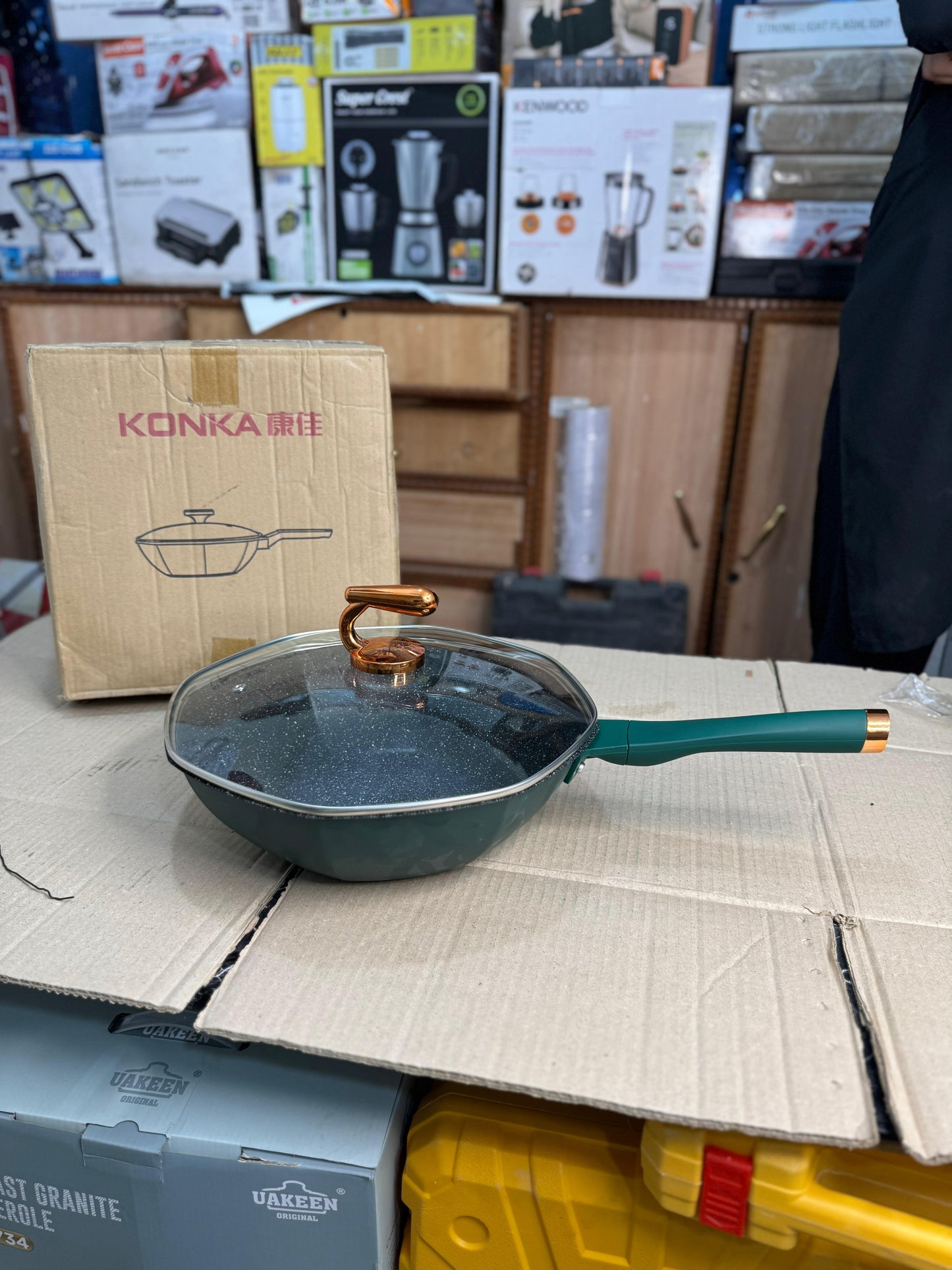 konka 32cm  granite deep frypan