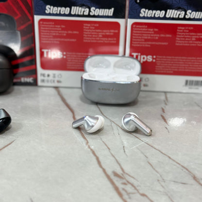 UltraSound Pro ENC Metal Wireless Earbuds – Made in Dubai | Hybrid Stereo Sound | Noise Isolation