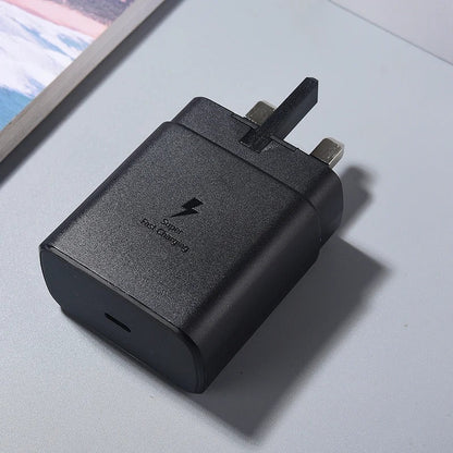 UK Charger Samsung S24 S23 Ultra 45W Super Fast Charging Usb Type C 5A Cable PD PPS Quick For Galaxy S23 S21 S20 FE Note20 Ultra